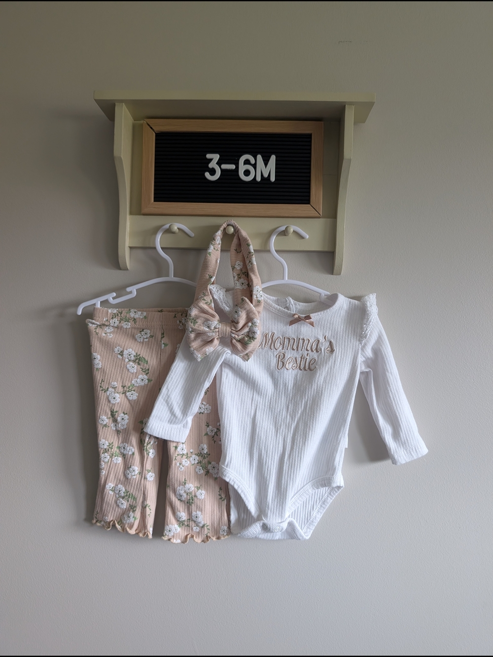 Tahari Cream and Blush Floral Girls Matching Set